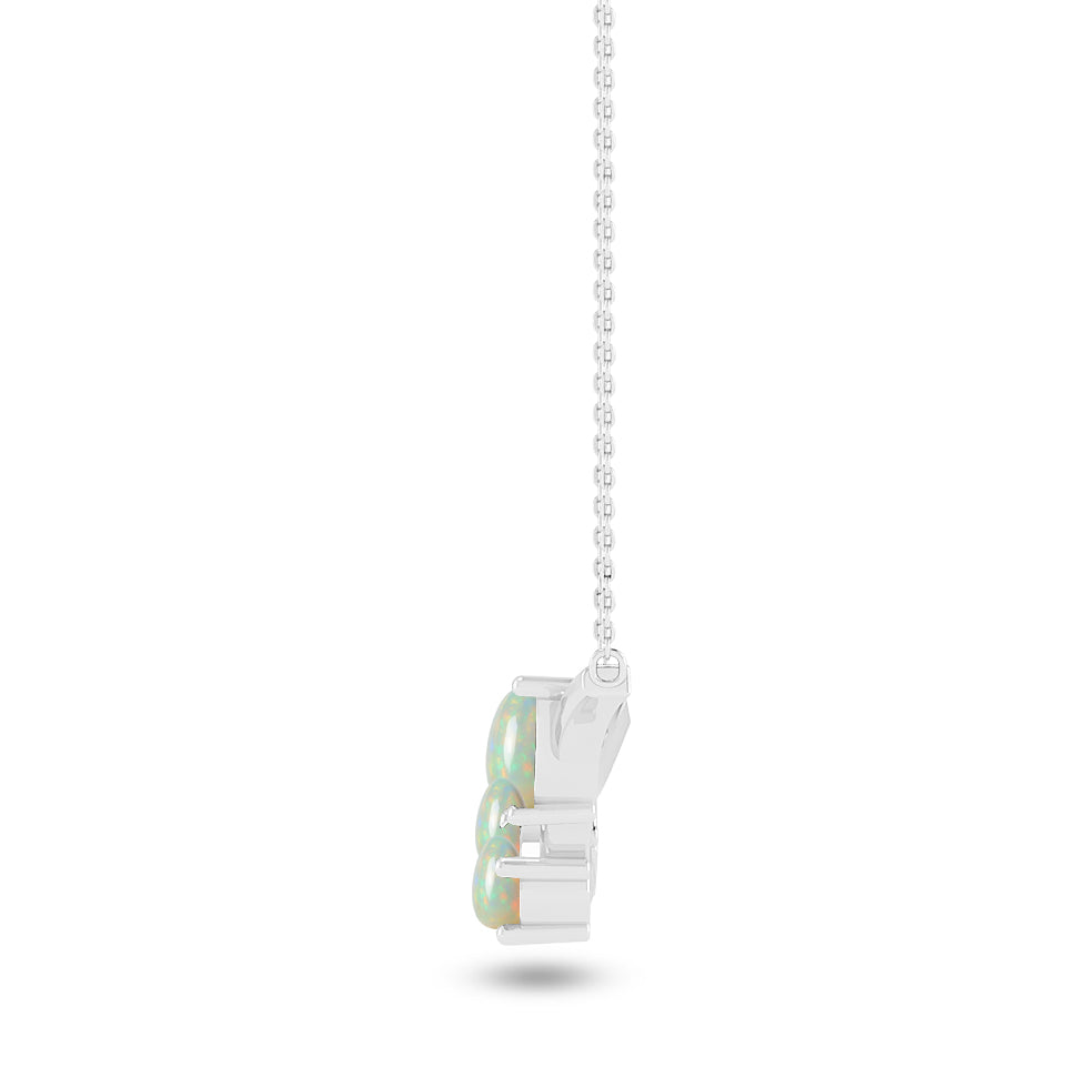 Three-Stone Curved Bar Necklace | Sterling Silver Birthstone Necklace | Adjustable Chain | 15 Gemstone Choices | Personalized Gemstone Pendant