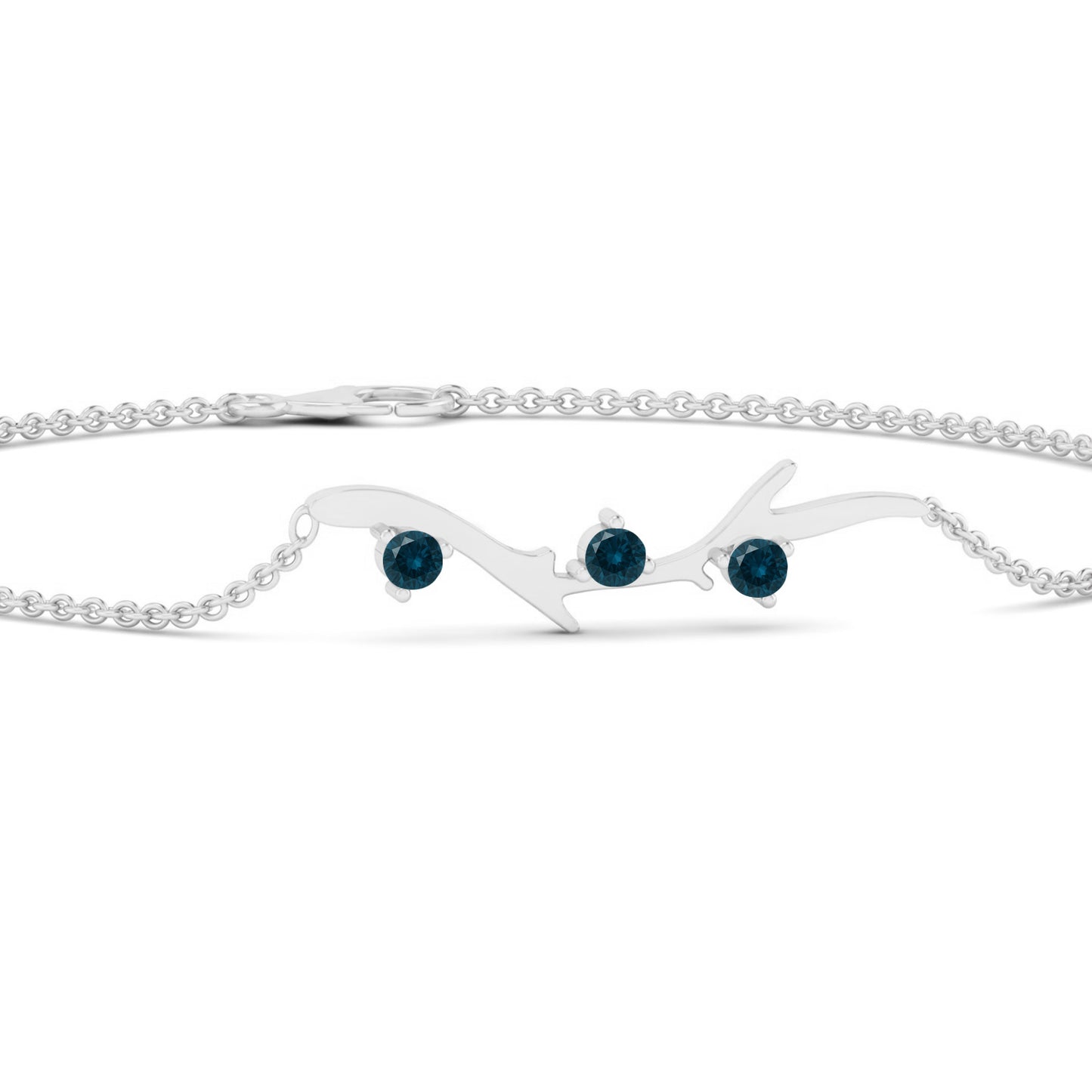 Heartbeat Bracelet | Sterling Silver Birthstone Bracelet | Adjustable Chain | 15 Gemstone Choices | Personalized Gemstone Bracelet