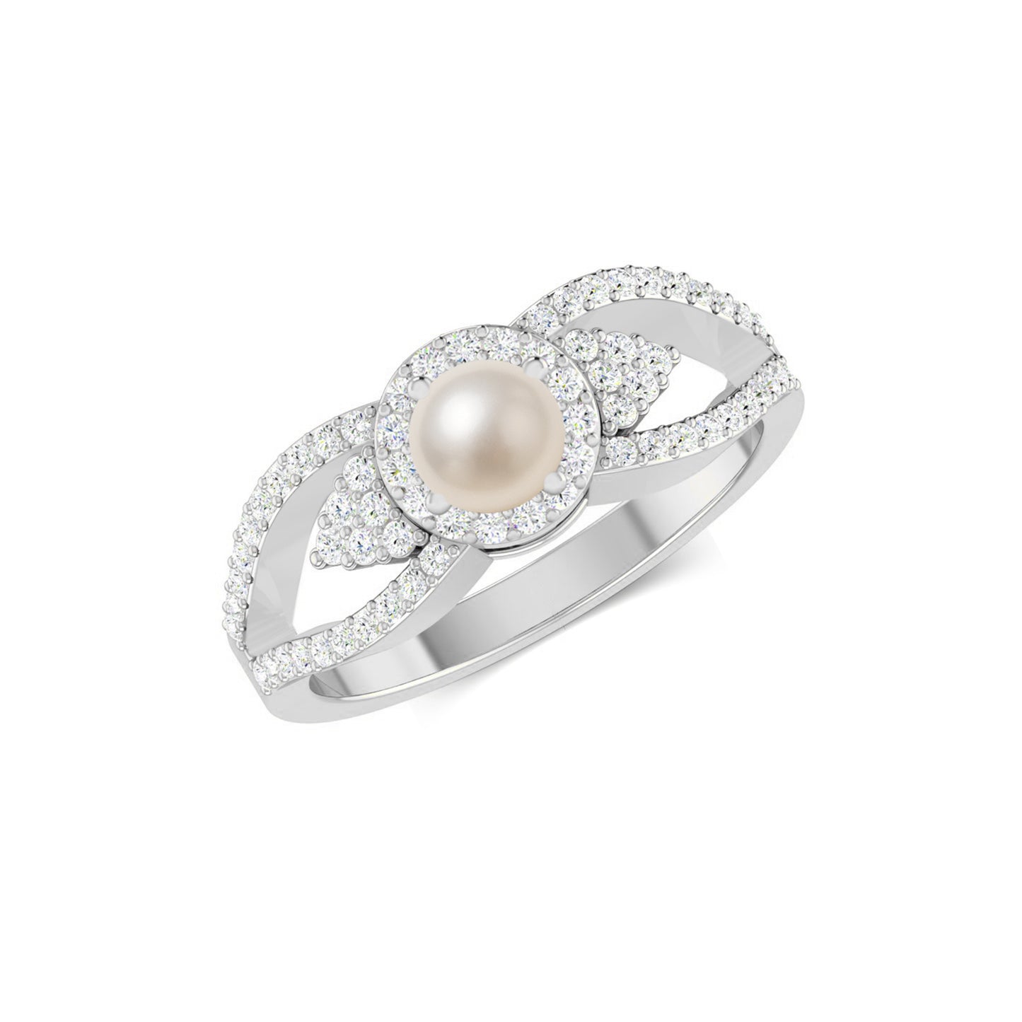 Split Shank Halo Ring | Sterling Silver Birthstone Ring | Genuine Gemstone & Diamond Studded Ring | Personalized Promise Ring | Gift for Her