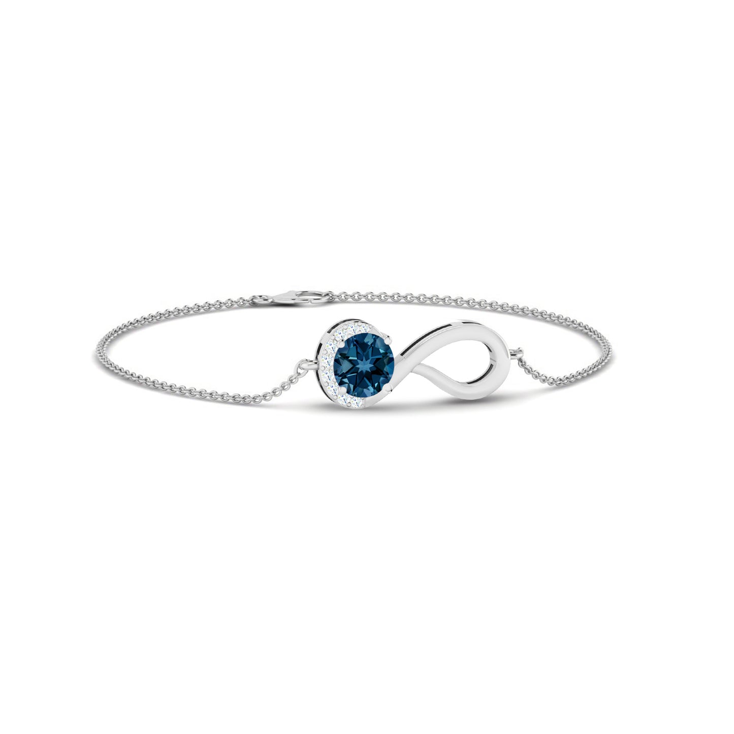 Infinity Bracelet | Sterling Silver Birthstone Bracelet | Adjustable Chain | 15 Gemstone Choices | Personalized Gemstone Bracelet Floral Vine Bracelet Canter piece