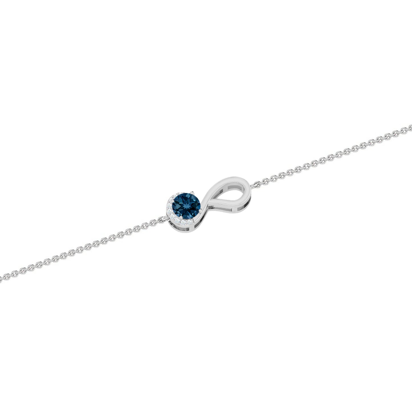 Infinity Bracelet | Sterling Silver Birthstone Bracelet | Adjustable Chain | 15 Gemstone Choices | Personalized Gemstone Bracelet Floral Vine Bracelet Canter piece