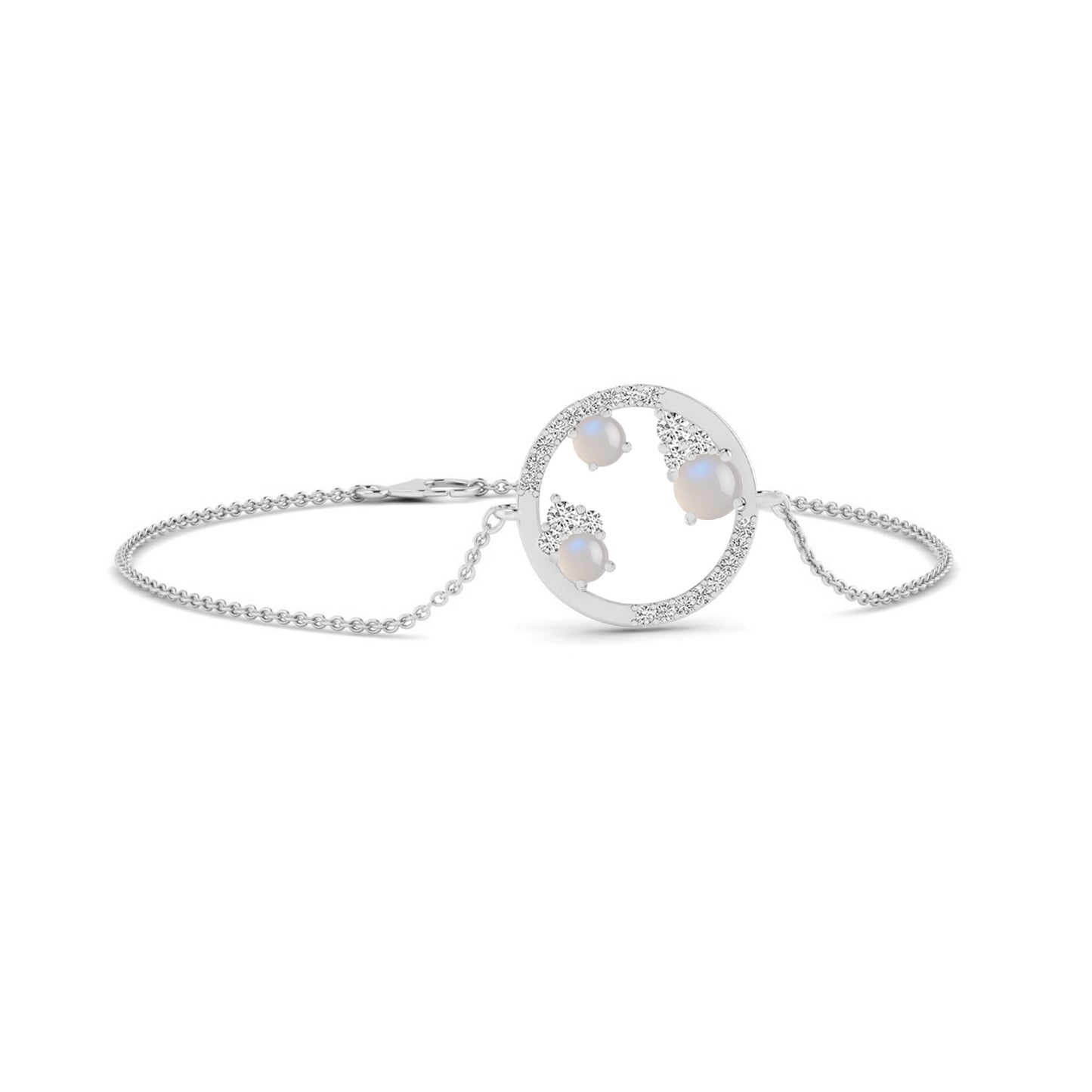 Constellation Circle Bracelet | Sterling Silver Birthstone Bracelet | Adjustable Chain | 15 Gemstone Choices | Personalized Gemstone Bracelet