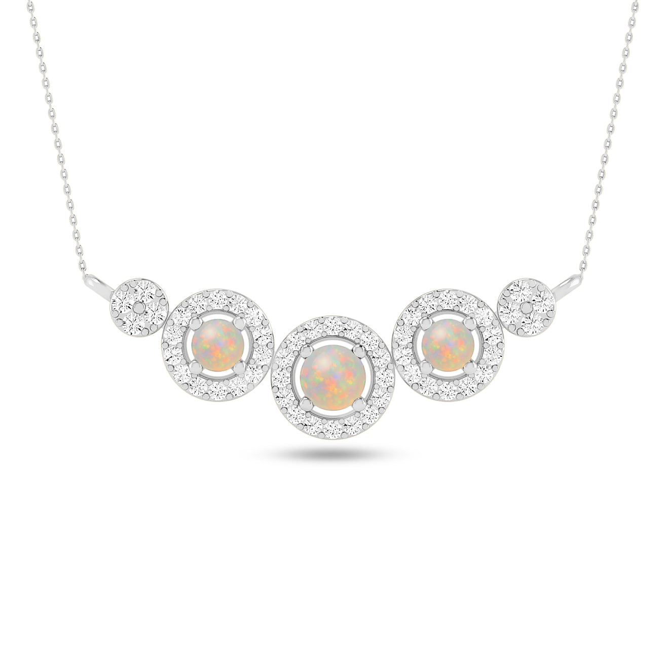 Journey Circle Necklace | Starburst Pendant | Heart Knot Teardrop Pendant | Sterling Silver Birthstone Necklace | Diamond Accent | Adjustable Chain | 15 Gemstone Choices