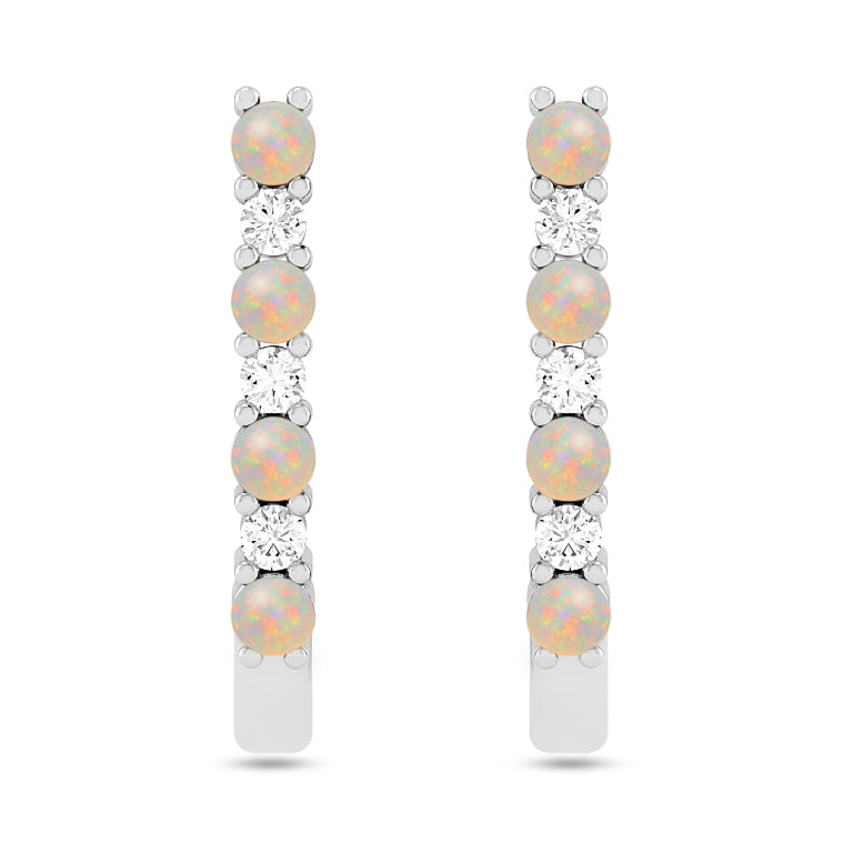 Bar Stud Earrings | 925 Sterling Silver Birthstone Stud Earrings | Diamond Accent Gemstone Earrings | 15 Birthstone Options | Gift for Women