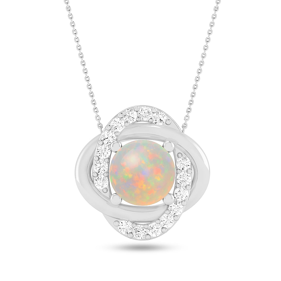 Geometric Bar Pendant | Starburst Pendant | Heart Knot Teardrop Pendant | Sterling Silver Birthstone Necklace | Diamond Accent | Adjustable Chain | 15 Gemstone Choices