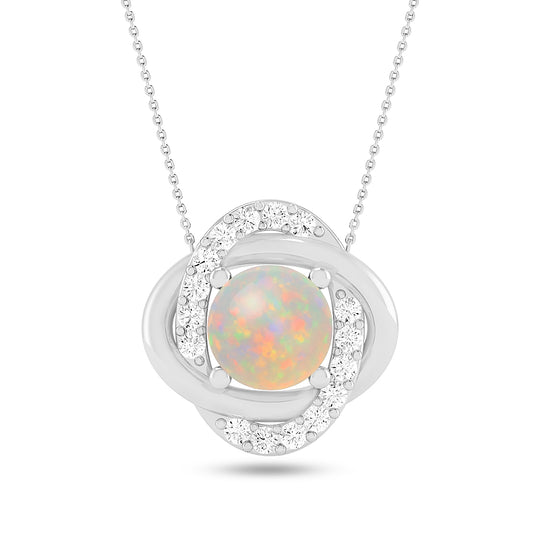 Geometric Bar Pendant | Starburst Pendant | Heart Knot Teardrop Pendant | Sterling Silver Birthstone Necklace | Diamond Accent | Adjustable Chain | 15 Gemstone Choices