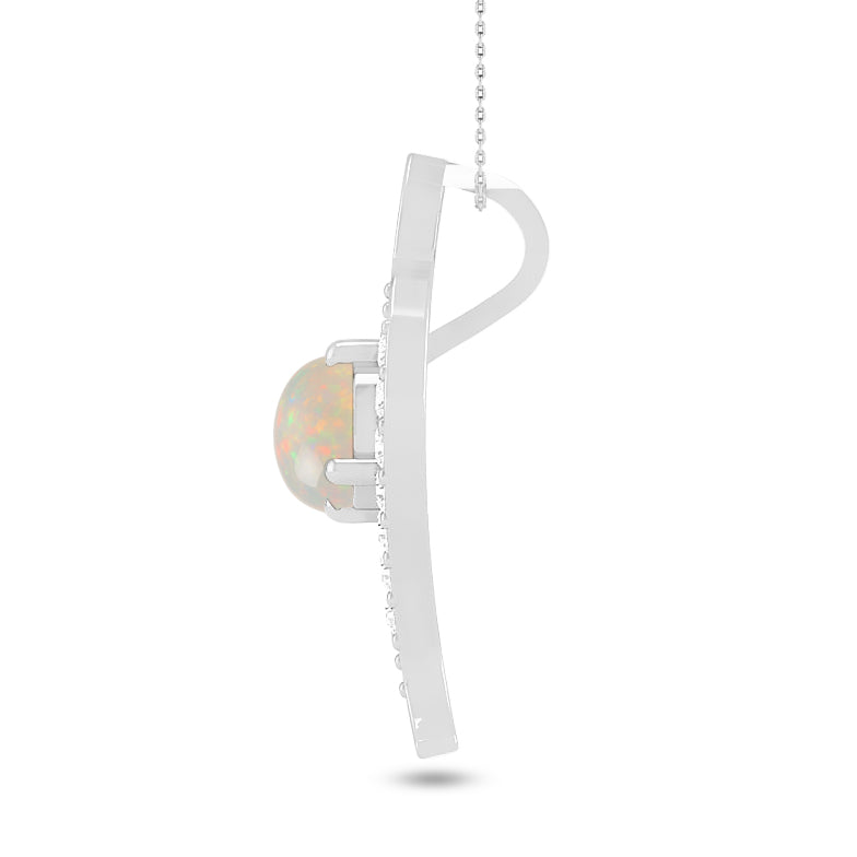 Bypass Swirl Pendant | Starburst Pendant | Heart Knot Teardrop Pendant | Sterling Silver Birthstone Necklace | Diamond Accent | Adjustable Chain | 15 Gemstone Choices