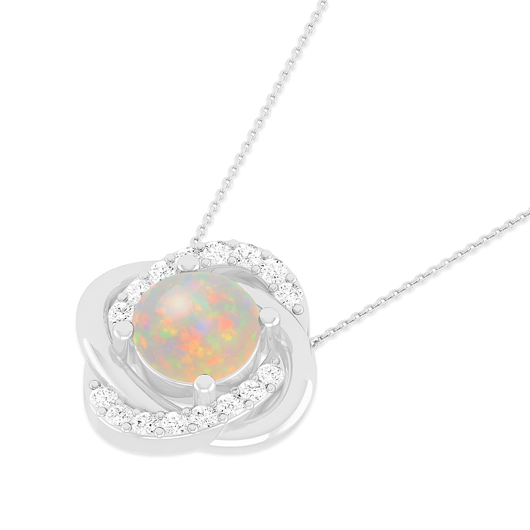 Geometric Bar Pendant | Starburst Pendant | Heart Knot Teardrop Pendant | Sterling Silver Birthstone Necklace | Diamond Accent | Adjustable Chain | 15 Gemstone Choices