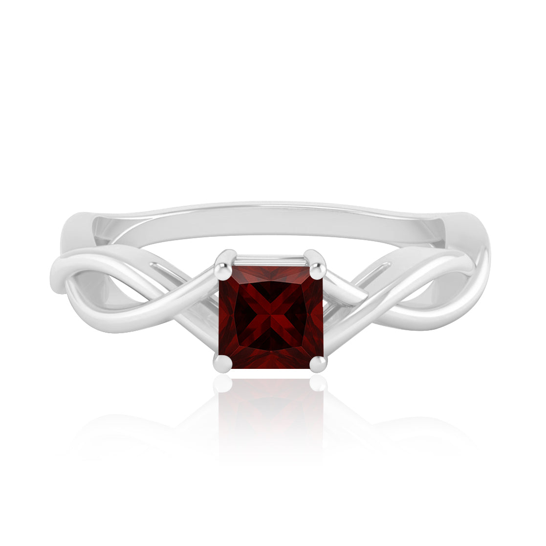 Celtic Knot Inspired Ring | Sterling Silver Birthstone Ring | Genuine Gemstone Studded Ring | Personalized Promise Ring | Gift for Her