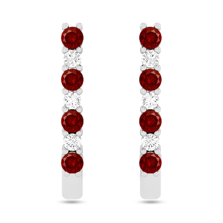 Bar Stud Earrings | 925 Sterling Silver Birthstone Stud Earrings | Diamond Accent Gemstone Earrings | 15 Birthstone Options | Gift for Women