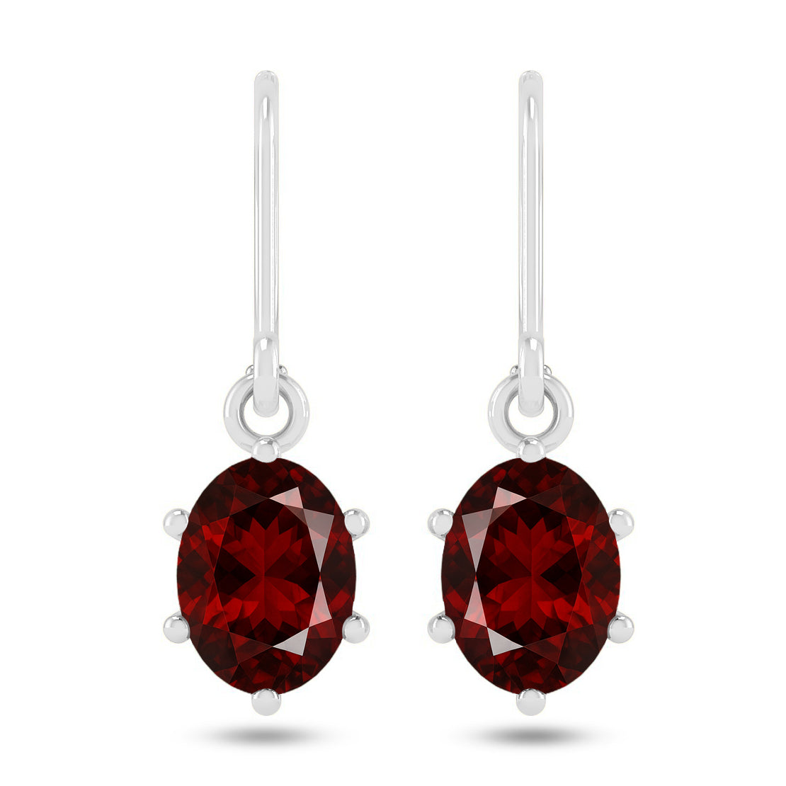Oval Halo Drop Earrings | 925 Sterling Silver Birthstone Stud Earrings | Diamond Accent Gemstone Earrings | 15 Birthstone Options | Gift for Women (Copy)