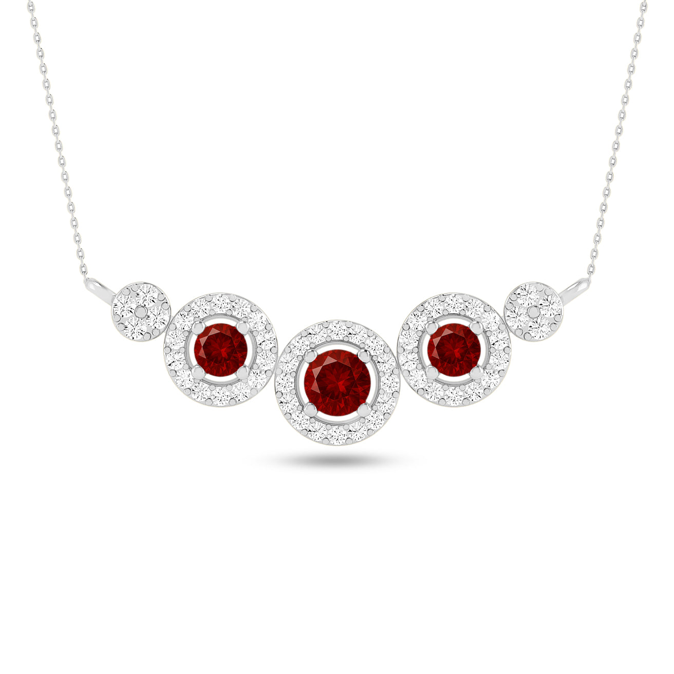 Journey Circle Necklace | Starburst Pendant | Heart Knot Teardrop Pendant | Sterling Silver Birthstone Necklace | Diamond Accent | Adjustable Chain | 15 Gemstone Choices