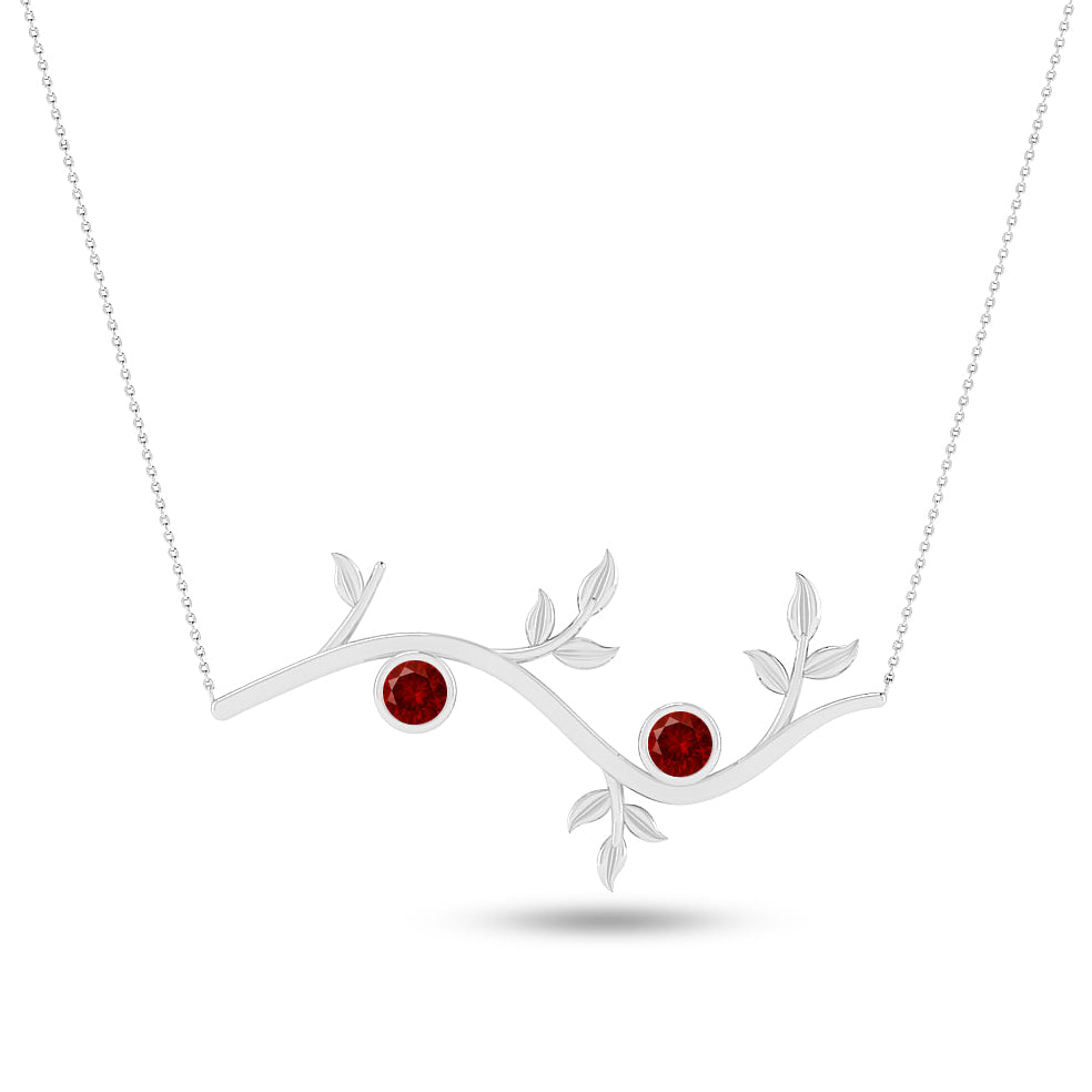 Cross Pendant Necklace | Sterling Silver Birthstone Necklace | Adjustable Chain | 15 Gemstone Choices | Personalized Gemstone Pendant