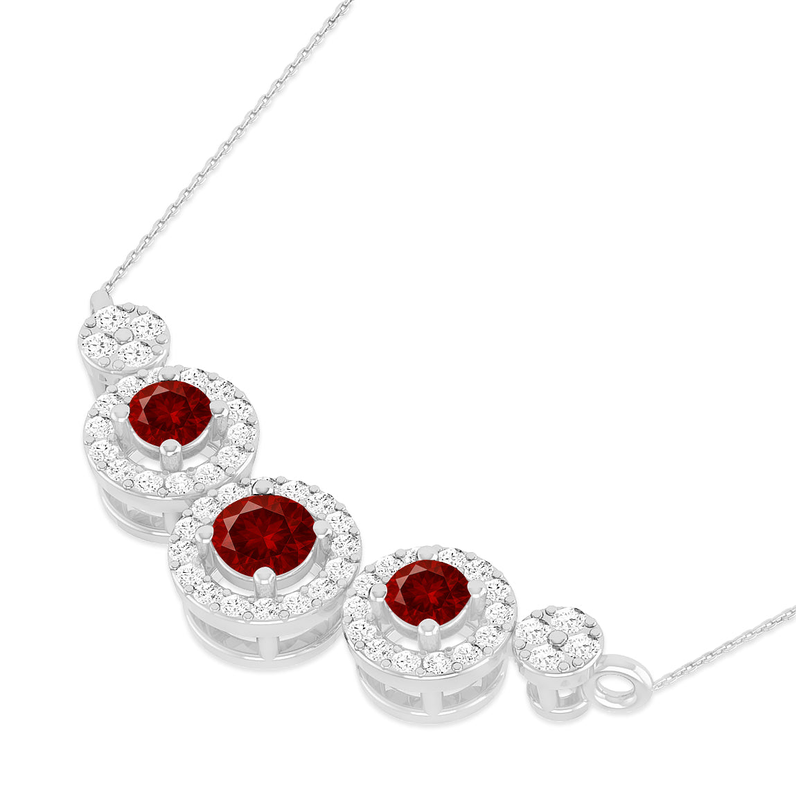Journey Circle Necklace | Starburst Pendant | Heart Knot Teardrop Pendant | Sterling Silver Birthstone Necklace | Diamond Accent | Adjustable Chain | 15 Gemstone Choices