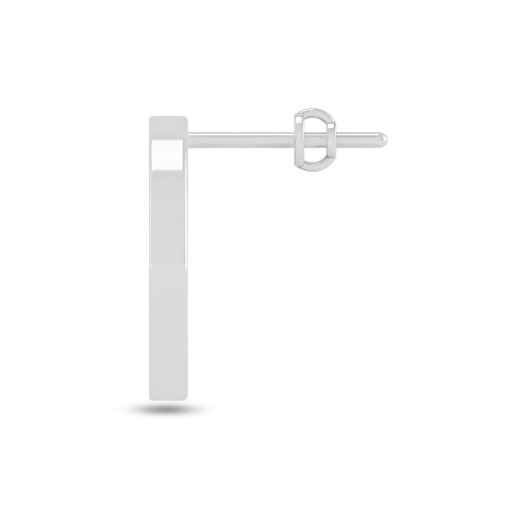Horseshoe Stud Earrings | 925 Sterling Silver Birthstone Stud Earrings | Diamond Accent Gemstone Earrings | 15 Birthstone Options | Gift for Women