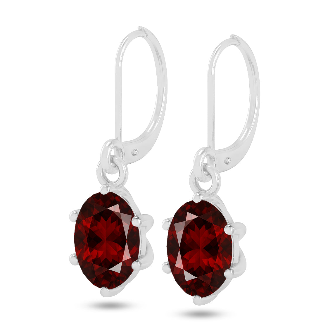 Oval Halo Drop Earrings | 925 Sterling Silver Birthstone Stud Earrings | Diamond Accent Gemstone Earrings | 15 Birthstone Options | Gift for Women (Copy)
