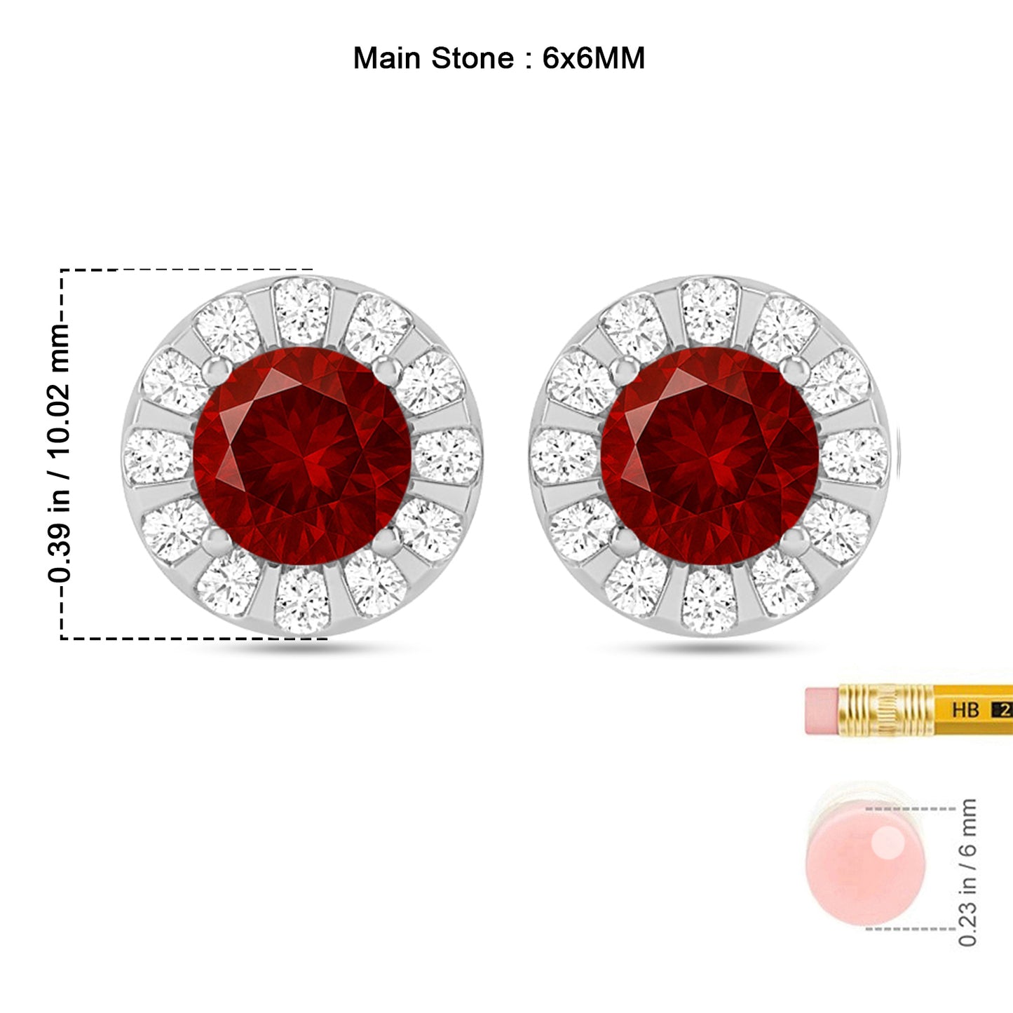 Sunburst Halo Stud Earrings | 925 Sterling Silver Birthstone Stud Earrings | Diamond Accent Gemstone Earrings | 15 Birthstone Options | Gift for Women