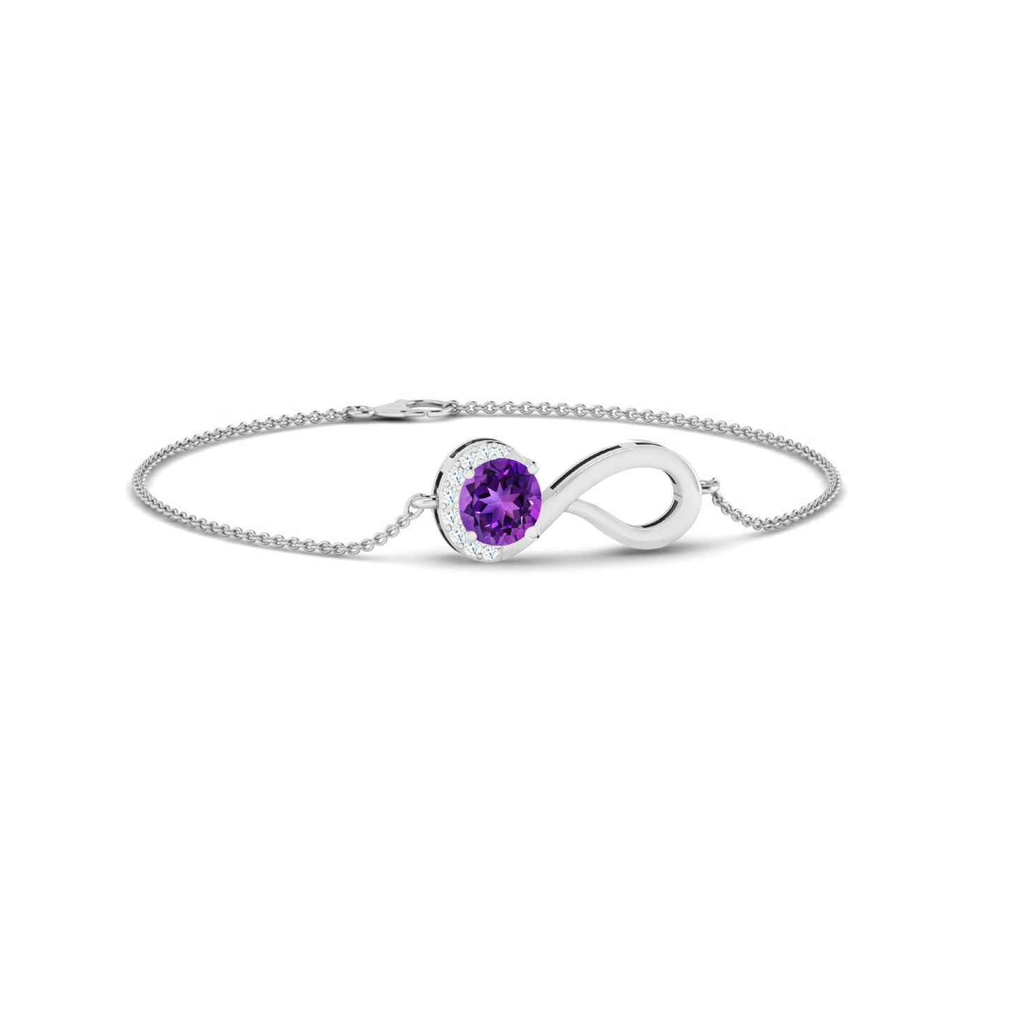 Infinity Bracelet | Sterling Silver Birthstone Bracelet | Adjustable Chain | 15 Gemstone Choices | Personalized Gemstone Bracelet Floral Vine Bracelet Canter piece