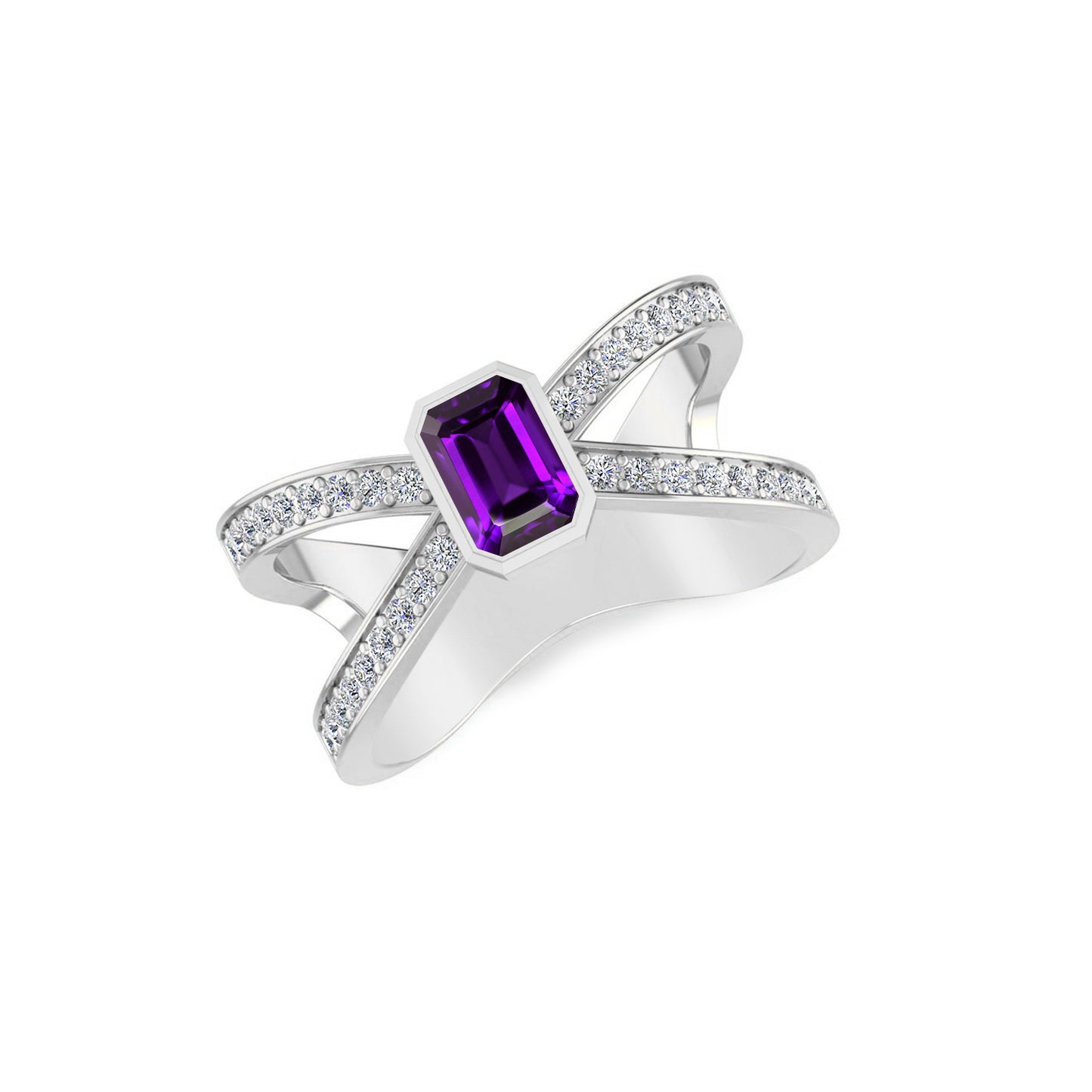 Sterling Silver Birthstone Ring | Genuine Gemstone & Diamond Studded Ring | Personalized Promise Ring | Gift for Her