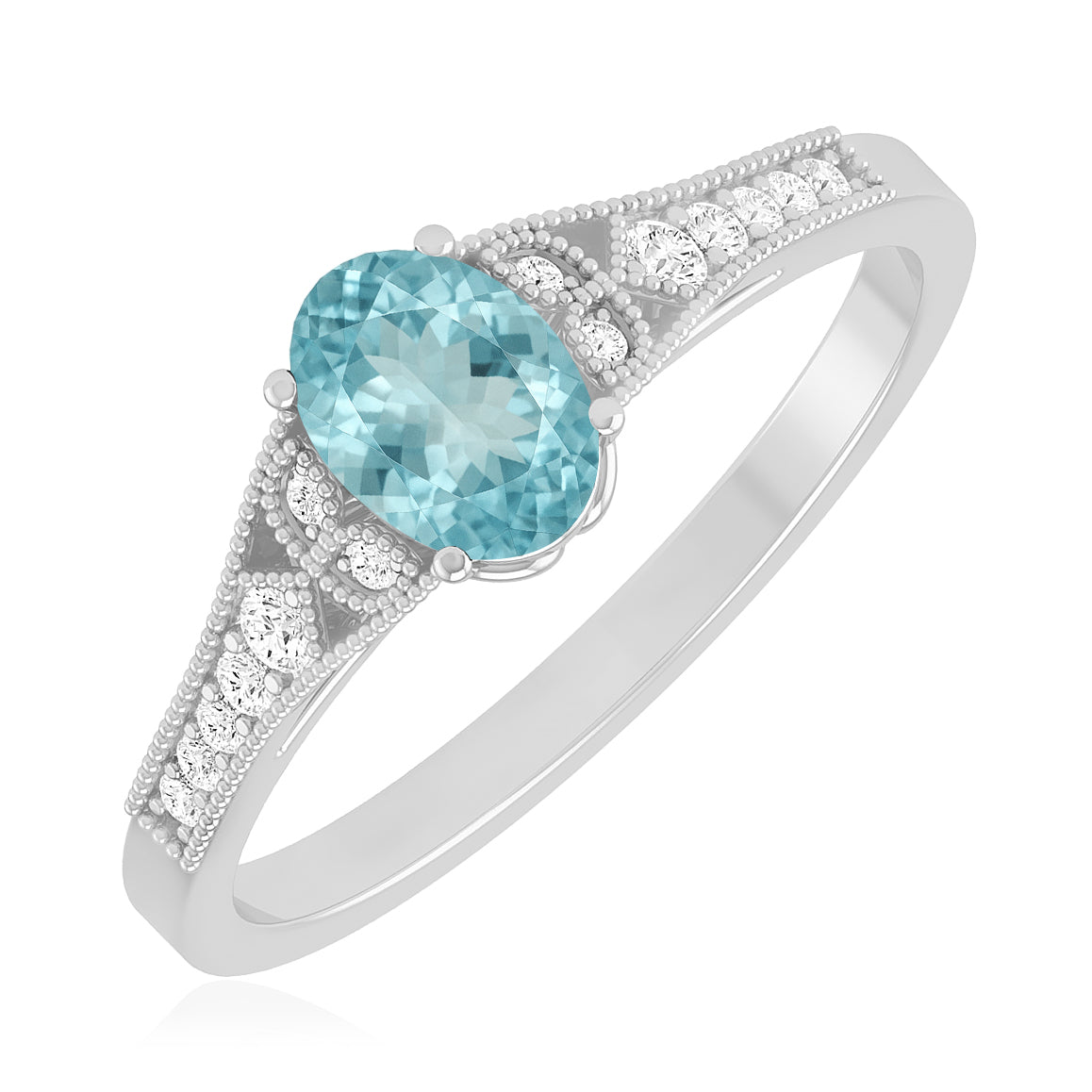 Classic Three-Stone Solitaire Ring | Sterling Silver Birthstone Ring | Genuine Gemstone & Diamond Studded Ring | Personalized Promise Ring | Gift for Her