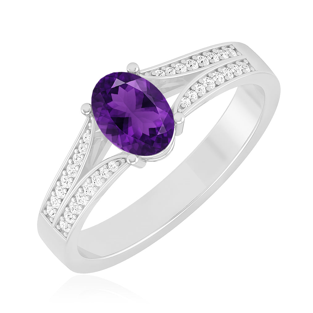 Infinity Knot Solitaire Ring | Sterling Silver Birthstone Ring | Genuine Gemstone Studded Ring | Personalized Promise Ring | Gift for Her