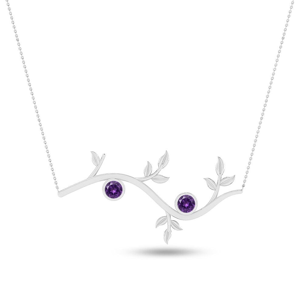 Cross Pendant Necklace | Sterling Silver Birthstone Necklace | Adjustable Chain | 15 Gemstone Choices | Personalized Gemstone Pendant