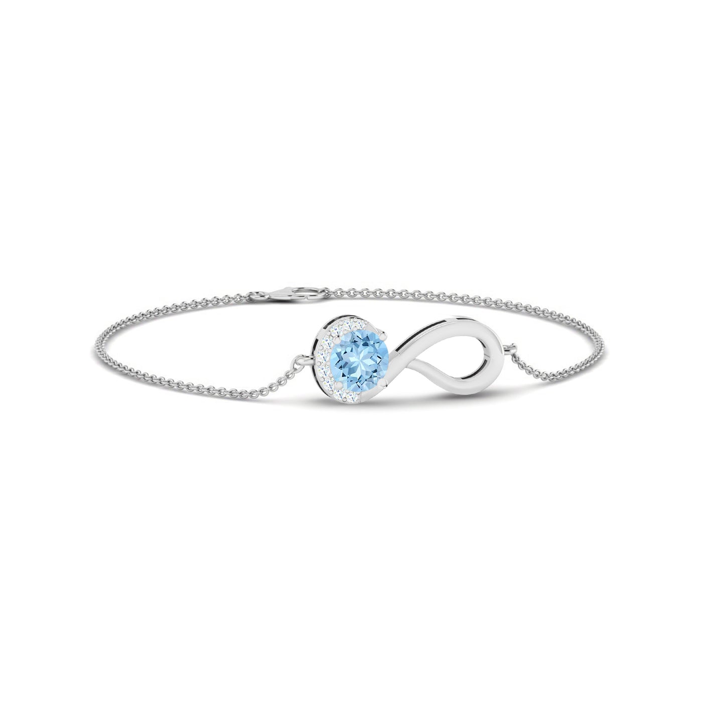 Infinity Bracelet | Sterling Silver Birthstone Bracelet | Adjustable Chain | 15 Gemstone Choices | Personalized Gemstone Bracelet Floral Vine Bracelet Canter piece