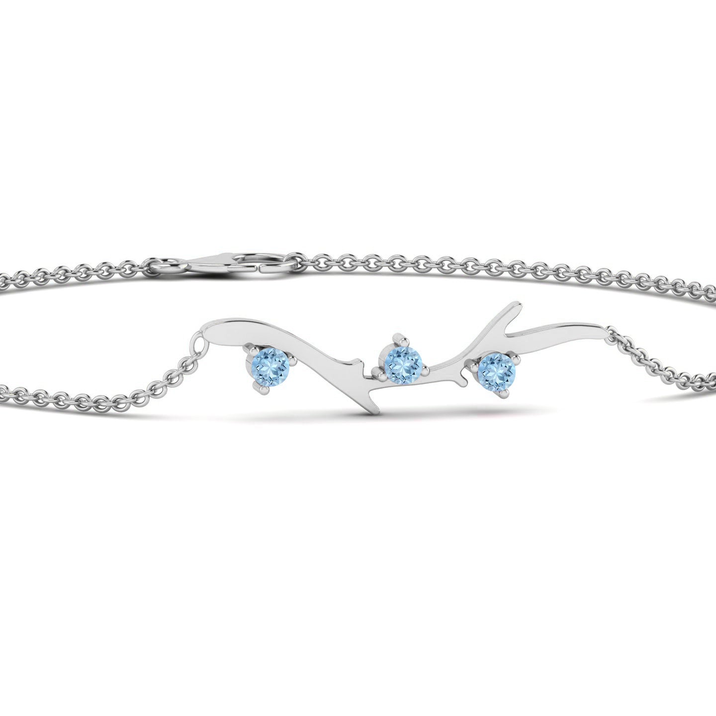 Heartbeat Bracelet | Sterling Silver Birthstone Bracelet | Adjustable Chain | 15 Gemstone Choices | Personalized Gemstone Bracelet