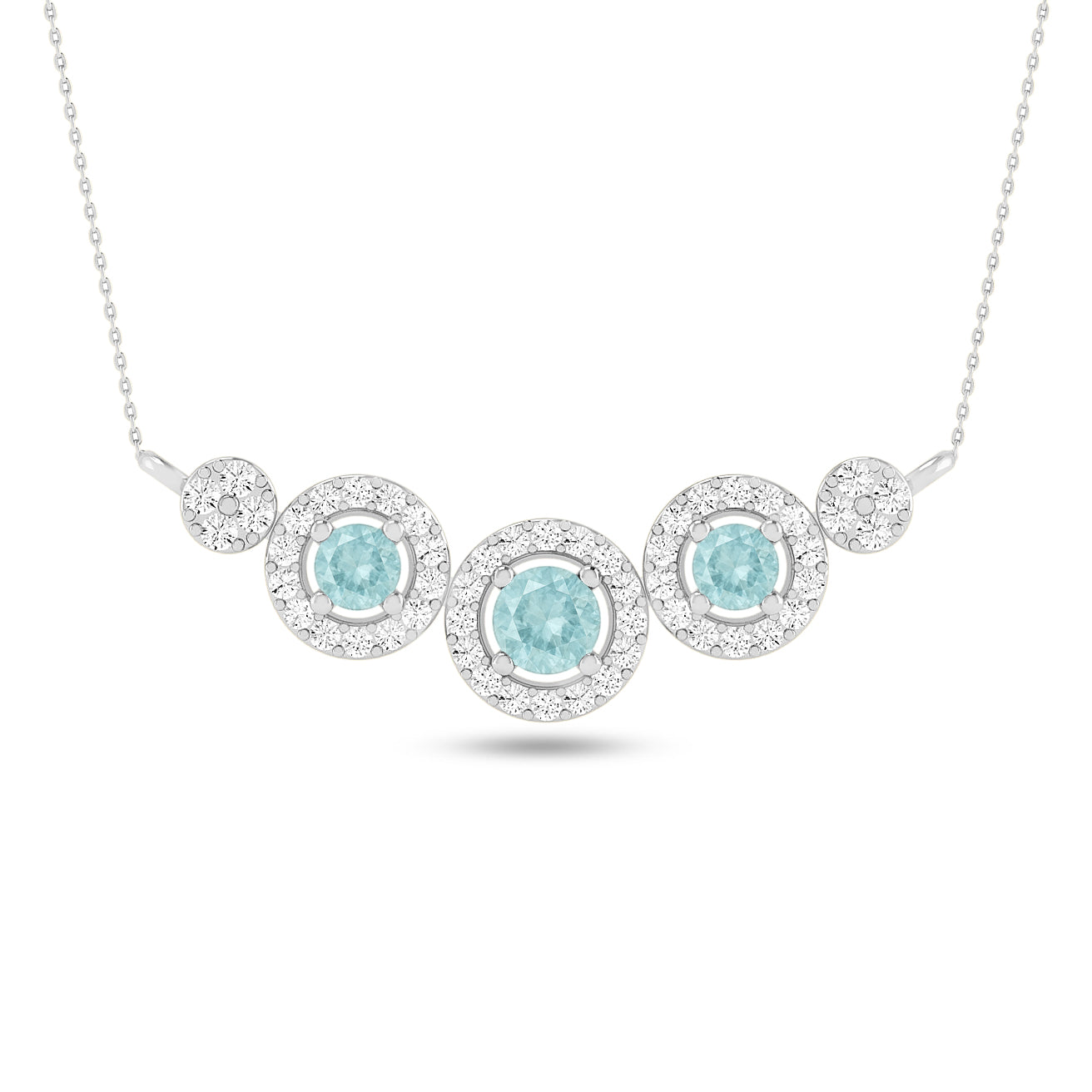 Journey Circle Necklace | Starburst Pendant | Heart Knot Teardrop Pendant | Sterling Silver Birthstone Necklace | Diamond Accent | Adjustable Chain | 15 Gemstone Choices