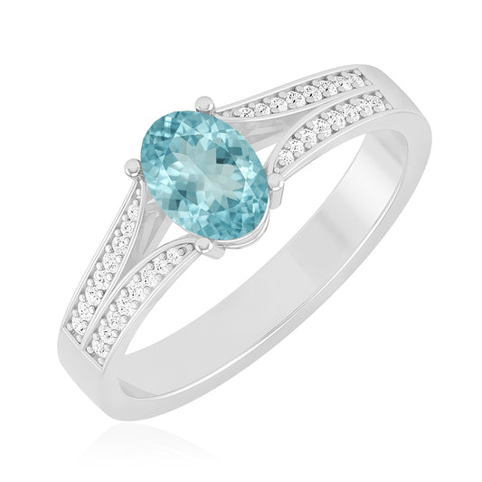Infinity Knot Solitaire Ring | Sterling Silver Birthstone Ring | Genuine Gemstone Studded Ring | Personalized Promise Ring | Gift for Her