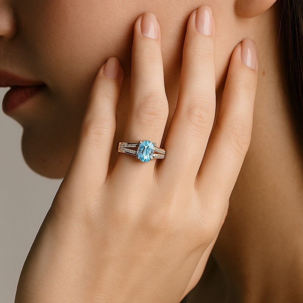 Infinity Knot Solitaire Ring | Sterling Silver Birthstone Ring | Genuine Gemstone Studded Ring | Personalized Promise Ring | Gift for Her