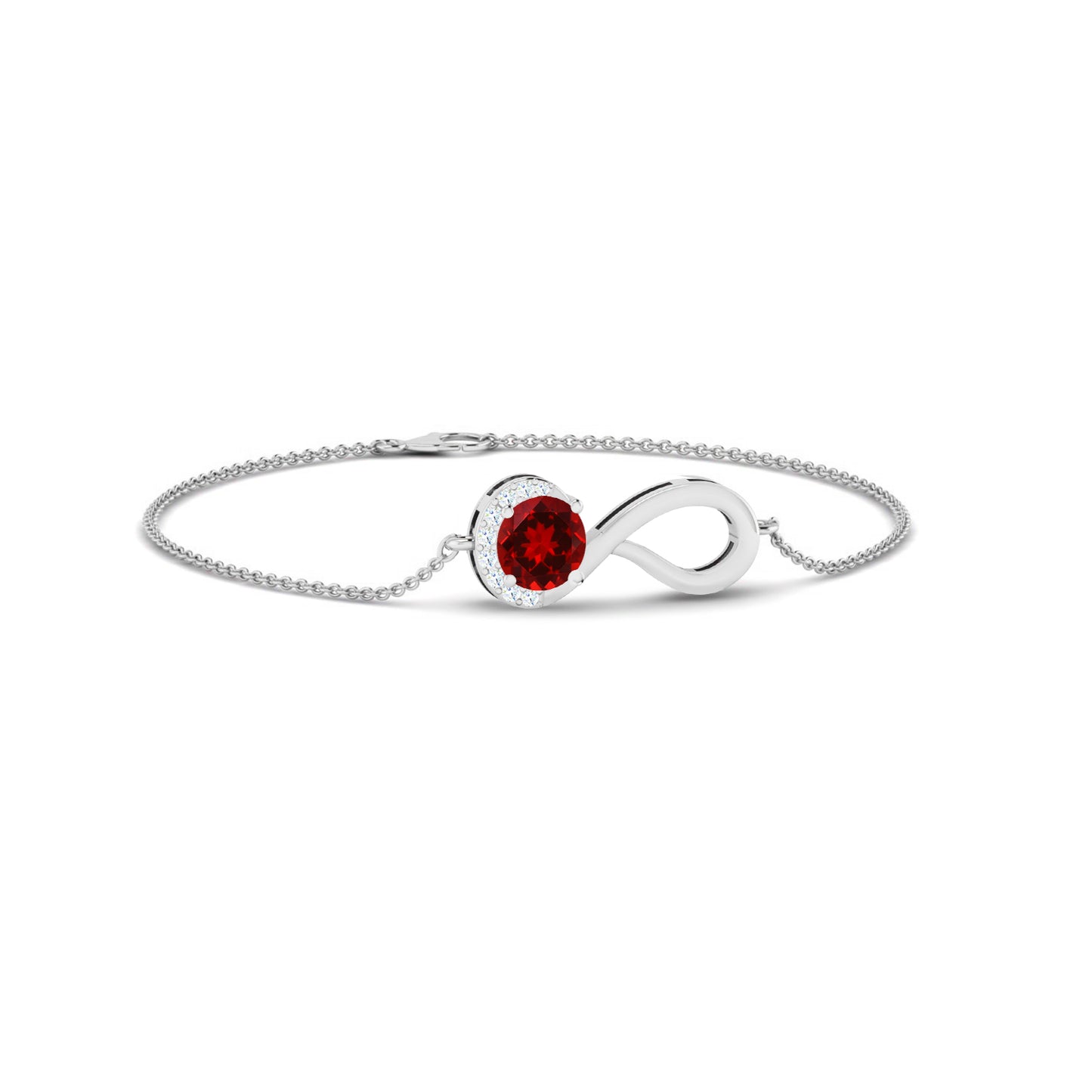 Infinity Bracelet | Sterling Silver Birthstone Bracelet | Adjustable Chain | 15 Gemstone Choices | Personalized Gemstone Bracelet Floral Vine Bracelet Canter piece