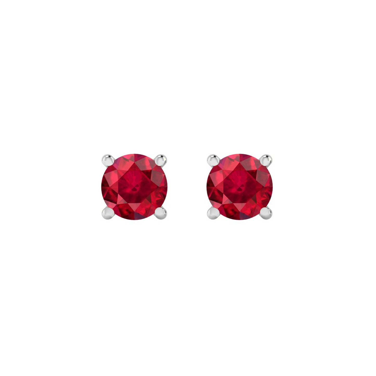 925 Sterling Silver Birthstone Stud Earrings | Diamond Accent Gemstone Earrings | 15 Birthstone Options | Gift for Women