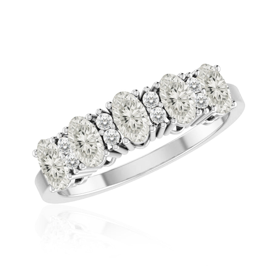 Sterling Silver Birthstone Ring | Genuine Gemstone & Diamond Studded Ring | Personalized Promise Ring | Gift for Her