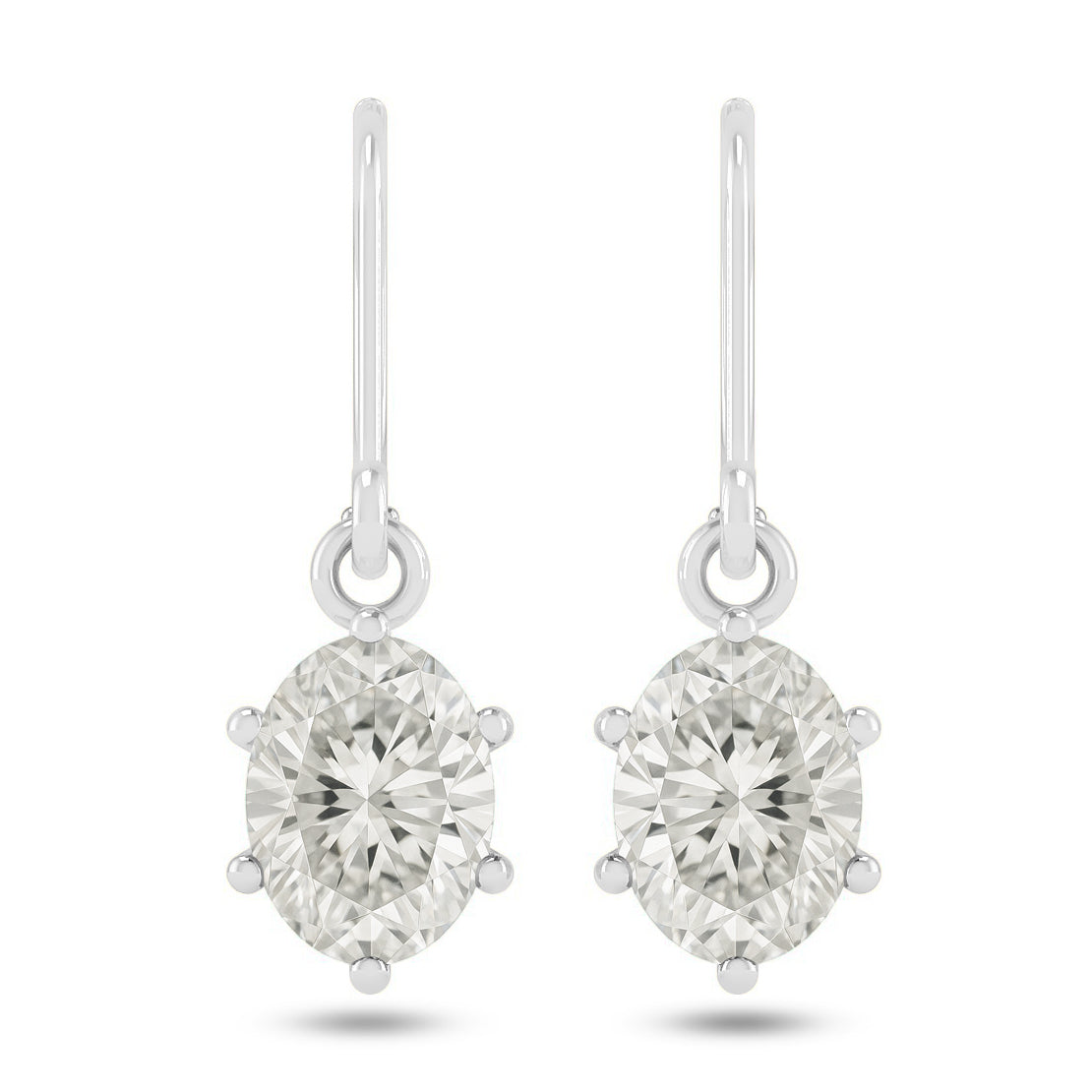 Oval Halo Drop Earrings | 925 Sterling Silver Birthstone Stud Earrings | Diamond Accent Gemstone Earrings | 15 Birthstone Options | Gift for Women (Copy)