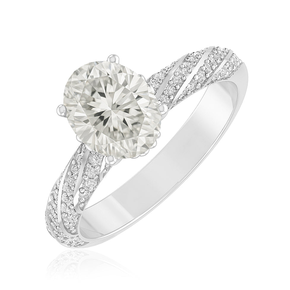 Halo Solitaire Ring | Sterling Silver Birthstone Ring | Genuine Gemstone & Diamond Studded Ring | Personalized Promise Ring | Gift for Her