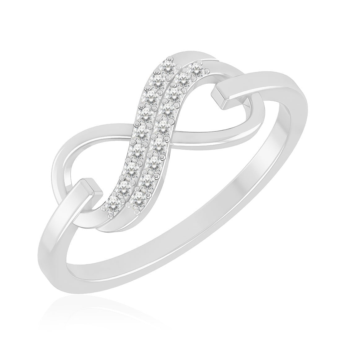 Paperclip Link Ring | Sterling Silver Birthstone Ring | Genuine Gemstone & Diamond Studded Ring | Personalized Promise Ring | Gift for Her