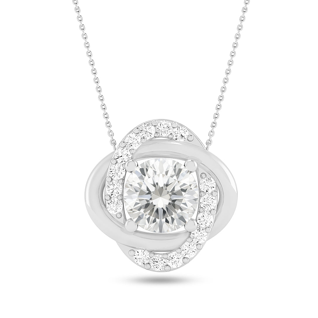 Geometric Bar Pendant | Starburst Pendant | Heart Knot Teardrop Pendant | Sterling Silver Birthstone Necklace | Diamond Accent | Adjustable Chain | 15 Gemstone Choices