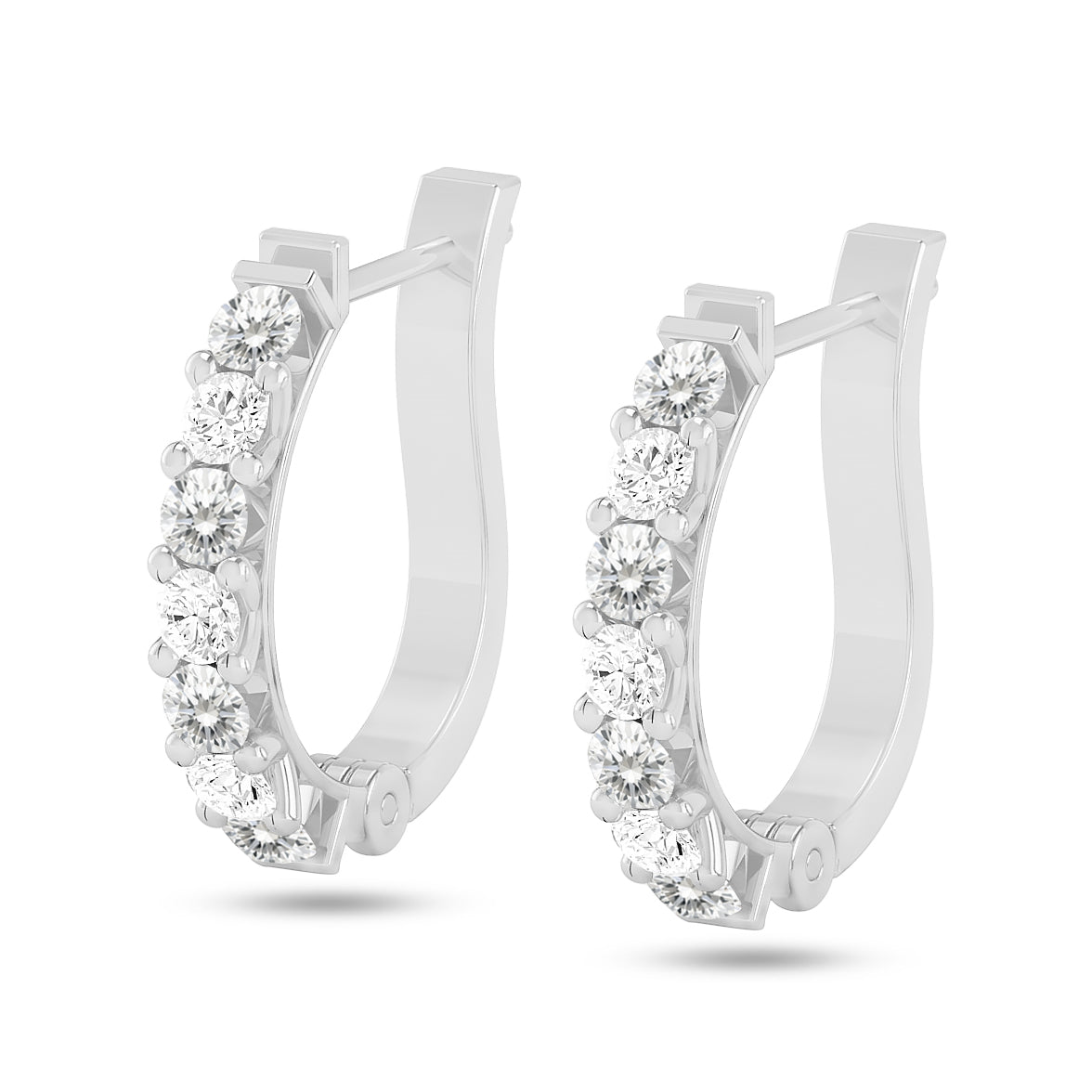 Inside-Outside Hoop Earrings | 925 Sterling Silver Birthstone Stud Earrings | Diamond Accent Gemstone Earrings | 15 Birthstone Options | Gift for Women