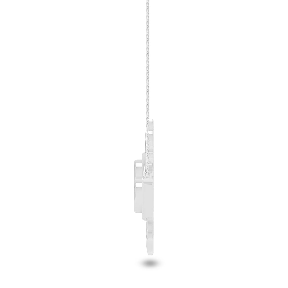 Cross Pendant Necklace | Sterling Silver Birthstone Necklace | Adjustable Chain | 15 Gemstone Choices | Personalized Gemstone Pendant