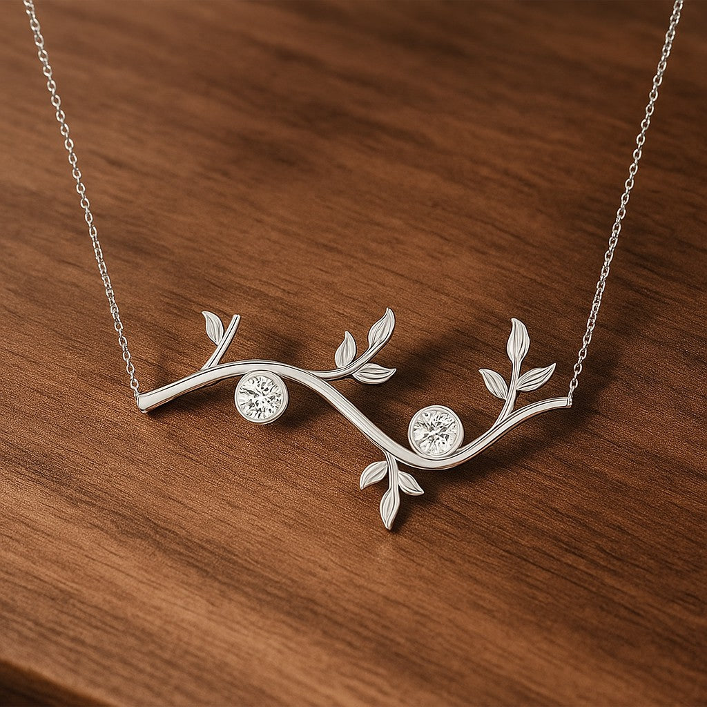 Cross Pendant Necklace | Sterling Silver Birthstone Necklace | Adjustable Chain | 15 Gemstone Choices | Personalized Gemstone Pendant