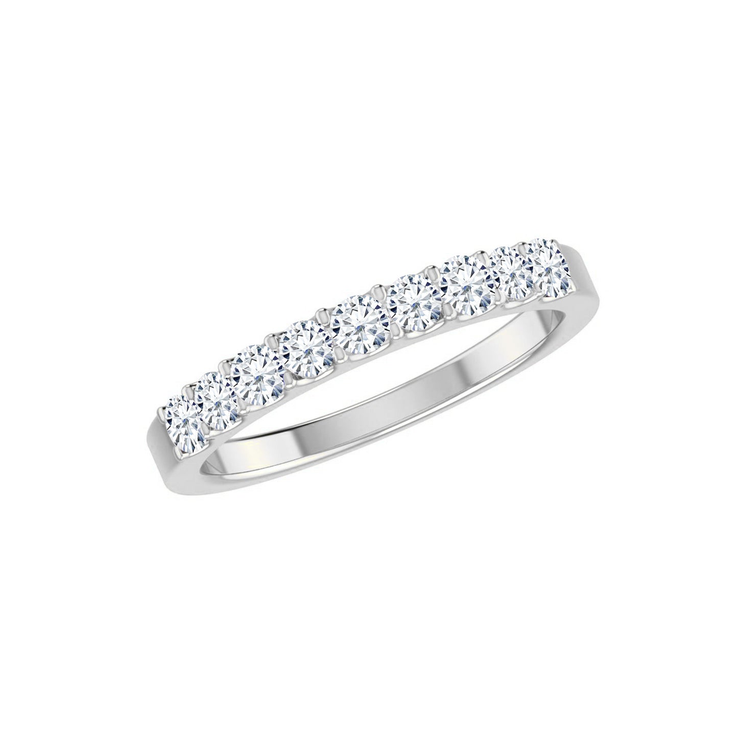 Half Eternity Ring | Sterling Silver Birthstone Ring | Genuine Gemstone & Diamond Studded Ring | Personalized Promise Ring | Gift for Her