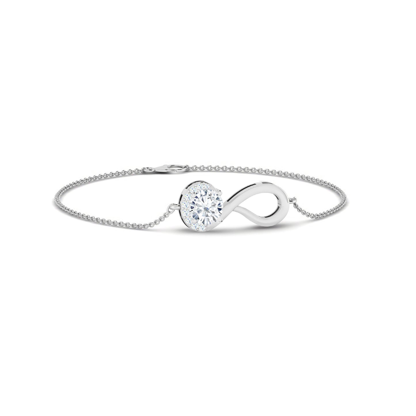 Infinity Bracelet | Sterling Silver Birthstone Bracelet | Adjustable Chain | 15 Gemstone Choices | Personalized Gemstone Bracelet Floral Vine Bracelet Canter piece