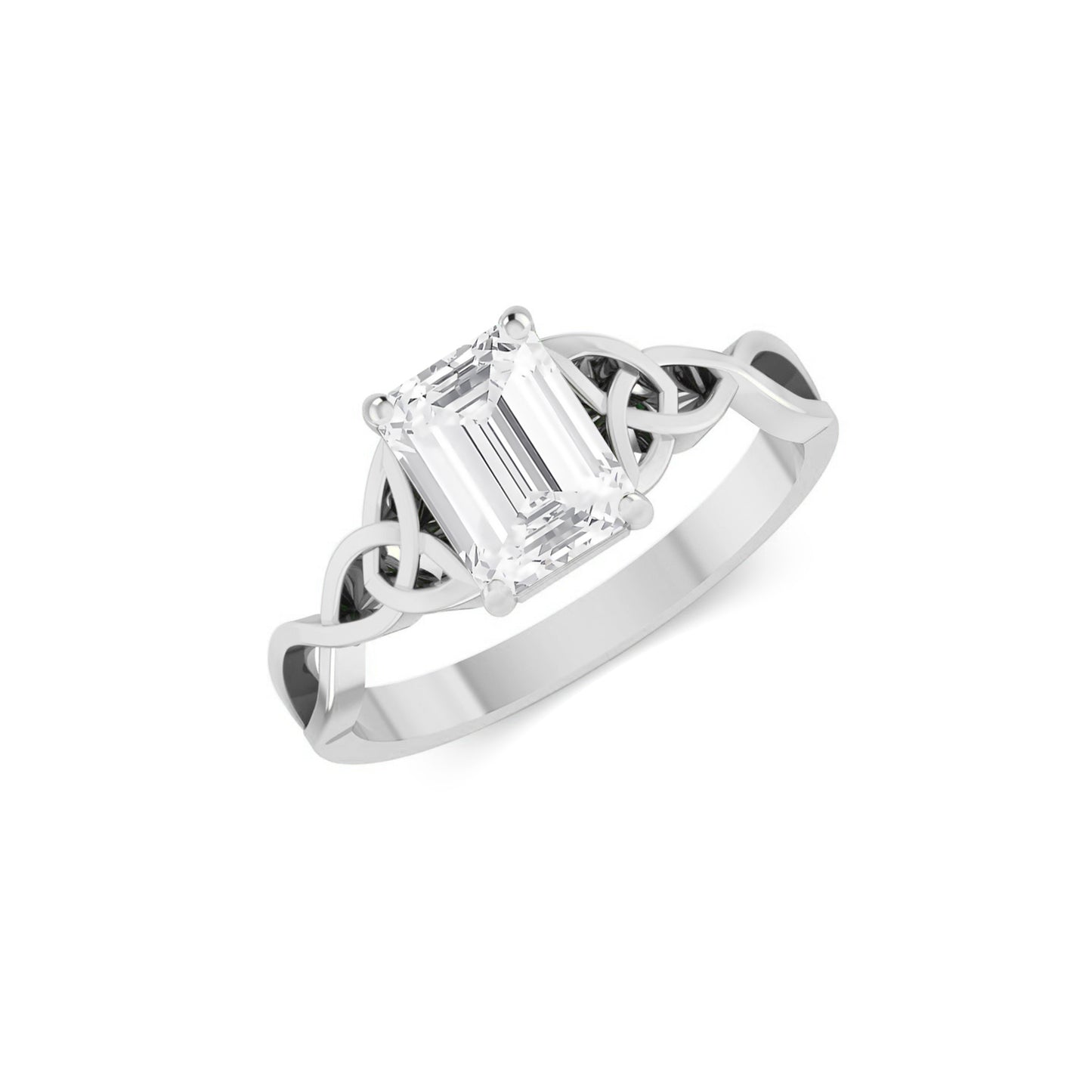 Celtic Knot Solitaire Ring | Sterling Silver Birthstone Ring | Genuine Gemstone Studded Ring | Personalized Promise Ring | Gift for Her