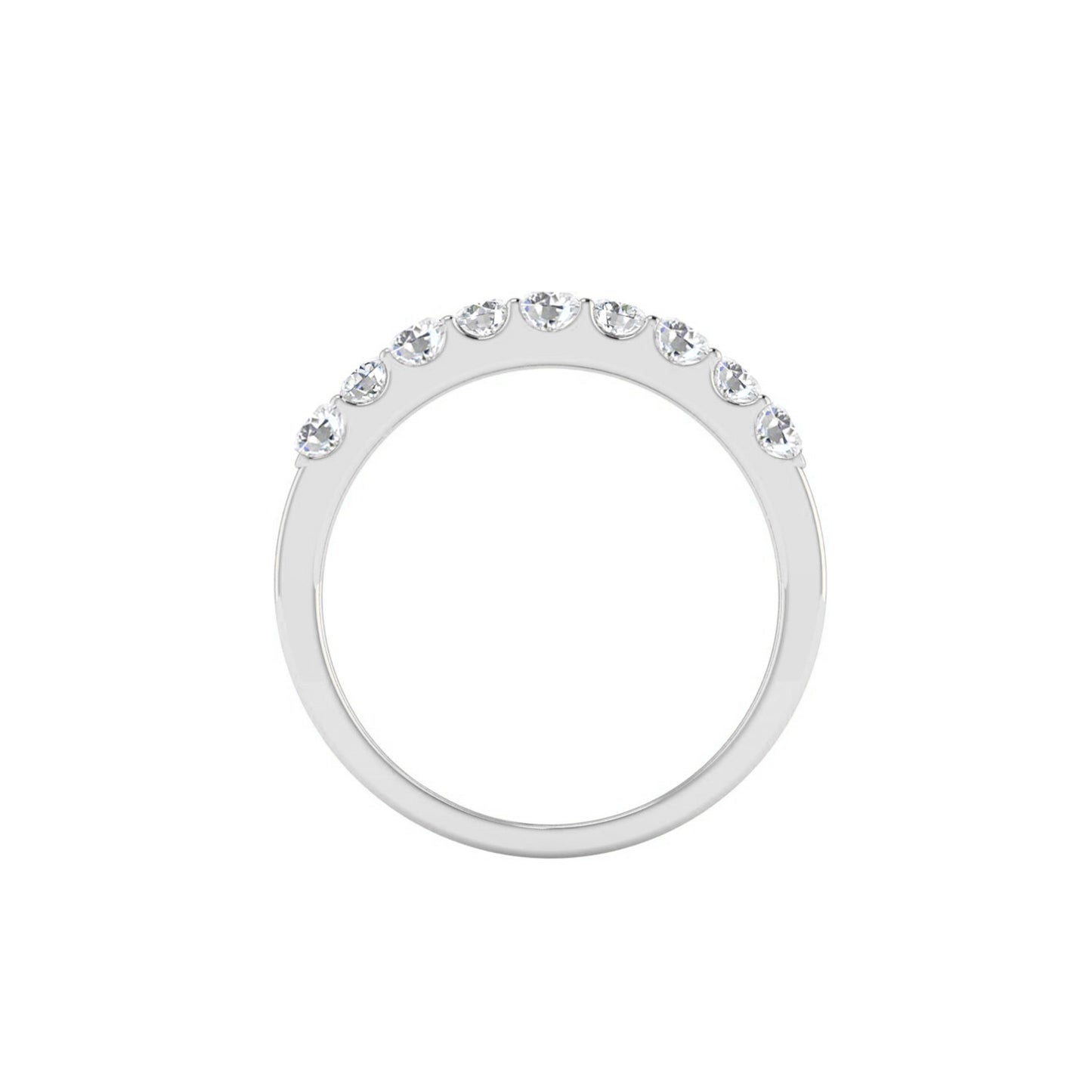 Half Eternity Ring | Sterling Silver Birthstone Ring | Genuine Gemstone & Diamond Studded Ring | Personalized Promise Ring | Gift for Her