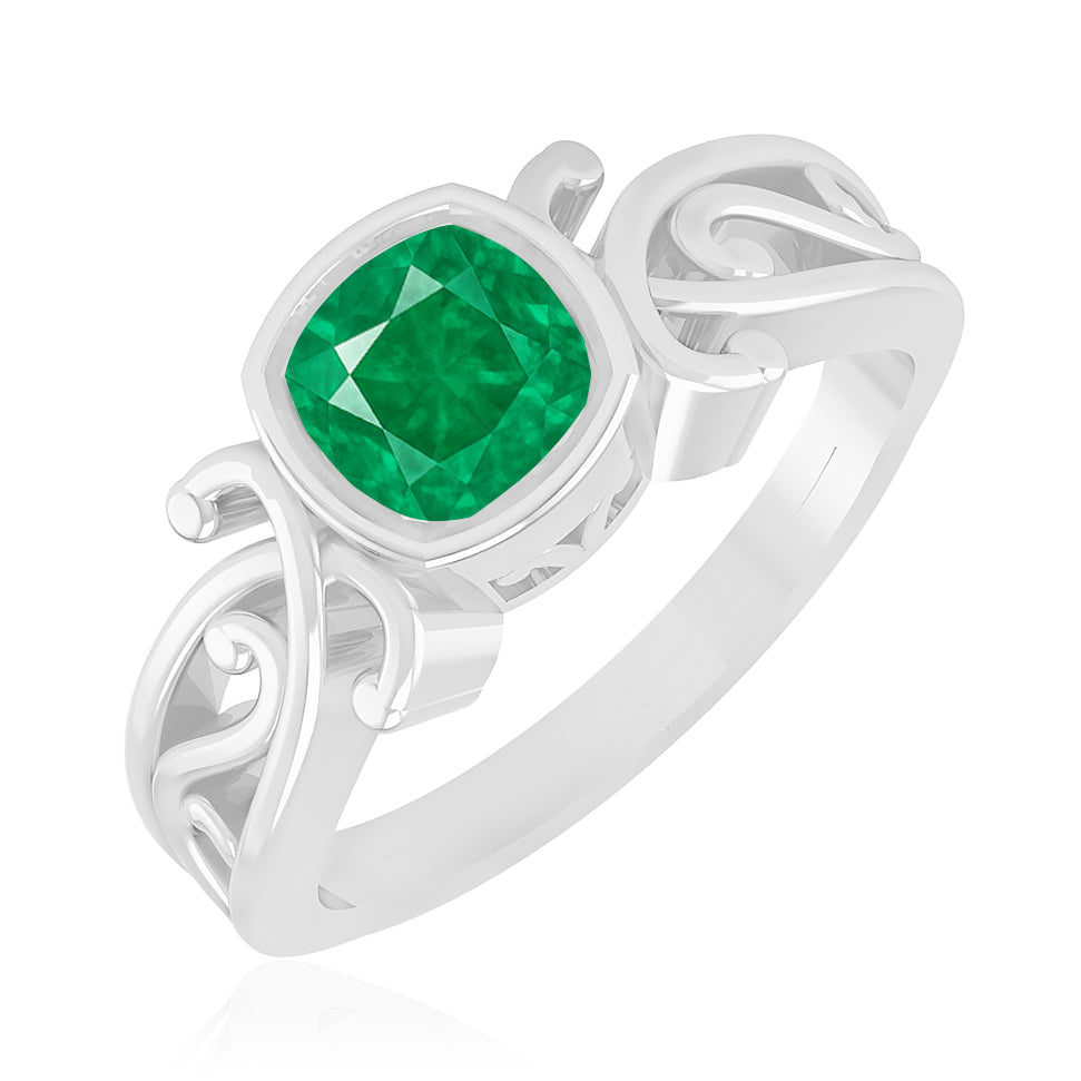 Celtic Knot Bezel Solitaire Ring | Sterling Silver Birthstone Ring | Genuine Gemstone & Diamond Studded Ring | Personalized Promise Ring | Gift for Her