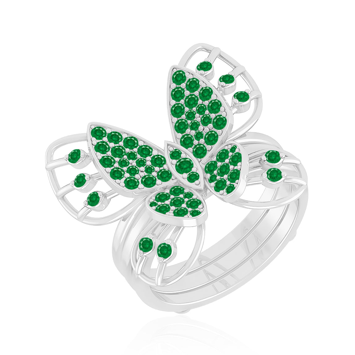 Butterfly Ring | Sterling Silver Birthstone Ring | Genuine Gemstone Ring | Personalized Promise Ring | Gift for Her
