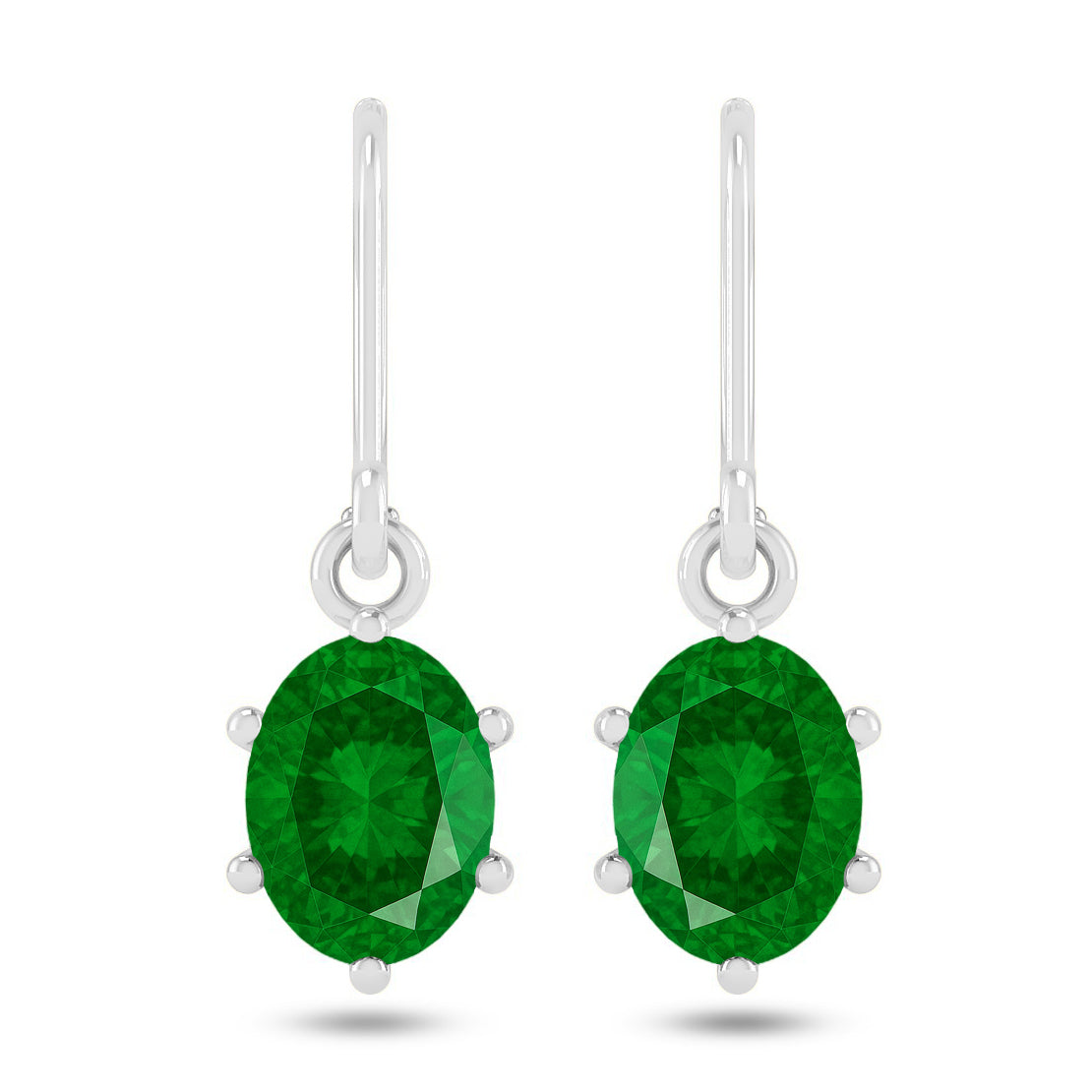 Oval Halo Drop Earrings | 925 Sterling Silver Birthstone Stud Earrings | Diamond Accent Gemstone Earrings | 15 Birthstone Options | Gift for Women (Copy)