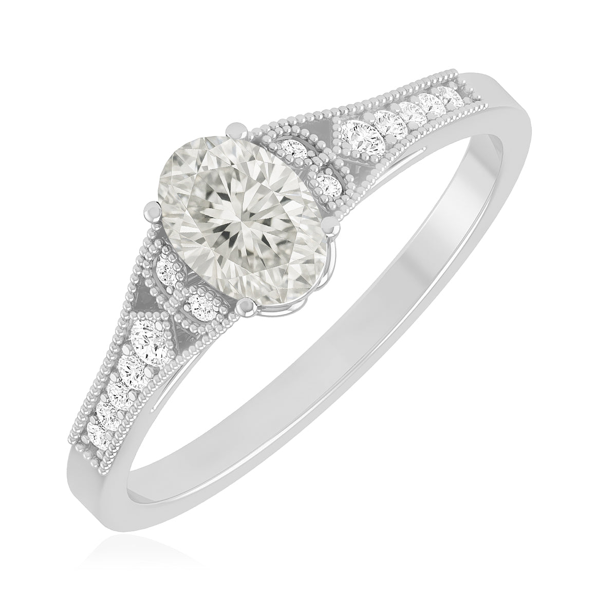 Classic Three-Stone Solitaire Ring | Sterling Silver Birthstone Ring | Genuine Gemstone & Diamond Studded Ring | Personalized Promise Ring | Gift for Her