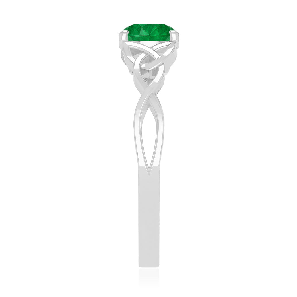 Celtic Knot Ring | Sterling Silver Birthstone Ring | Genuine Gemstone & Diamond Studded Ring | Personalized Promise Ring | Gift for Her